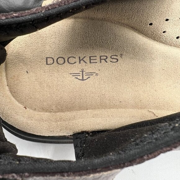 DOCKERS Mens 12M Brown Leather Comfort Sports Sandals Ankle Straps Hiking Shoes - Picture 7 of 11